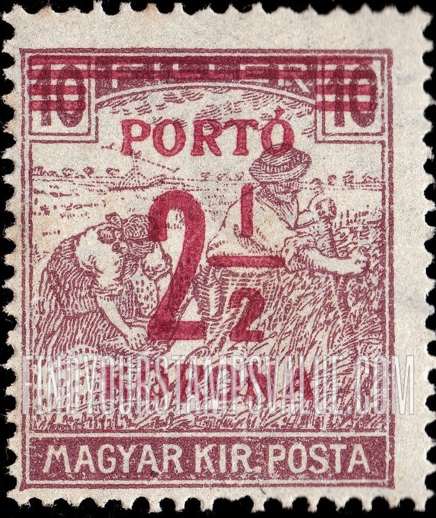 FindYourStampsValue: POSTAGE DUE STAMPS - Harvesting Wheat: Postage Issues Surcharged