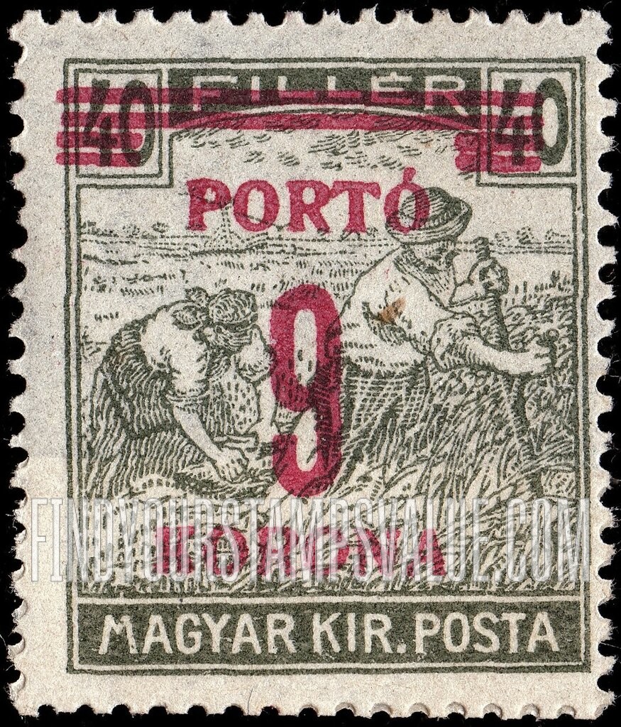 FindYourStampsValue: POSTAGE DUE STAMPS - Harvesting Wheat: Postage Issues Surcharged