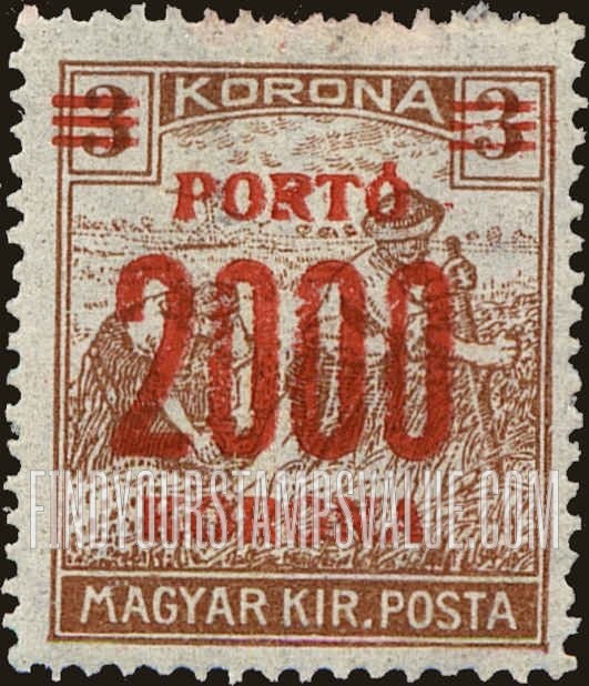 FindYourStampsValue: POSTAGE DUE STAMPS - Harvesting Wheat: Postage Issues Surcharged