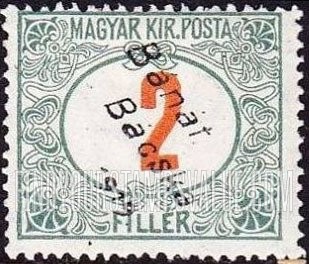FindYourStampsValue: BANAT, BACSKA ISSUE - Numeral Value: Postage Due Stamps of 1914-15 Overprinted Type “a” in Black
