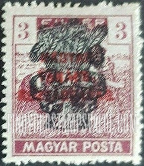 FindYourStampsValue: Harvesting Wheat: Overprinted in Black