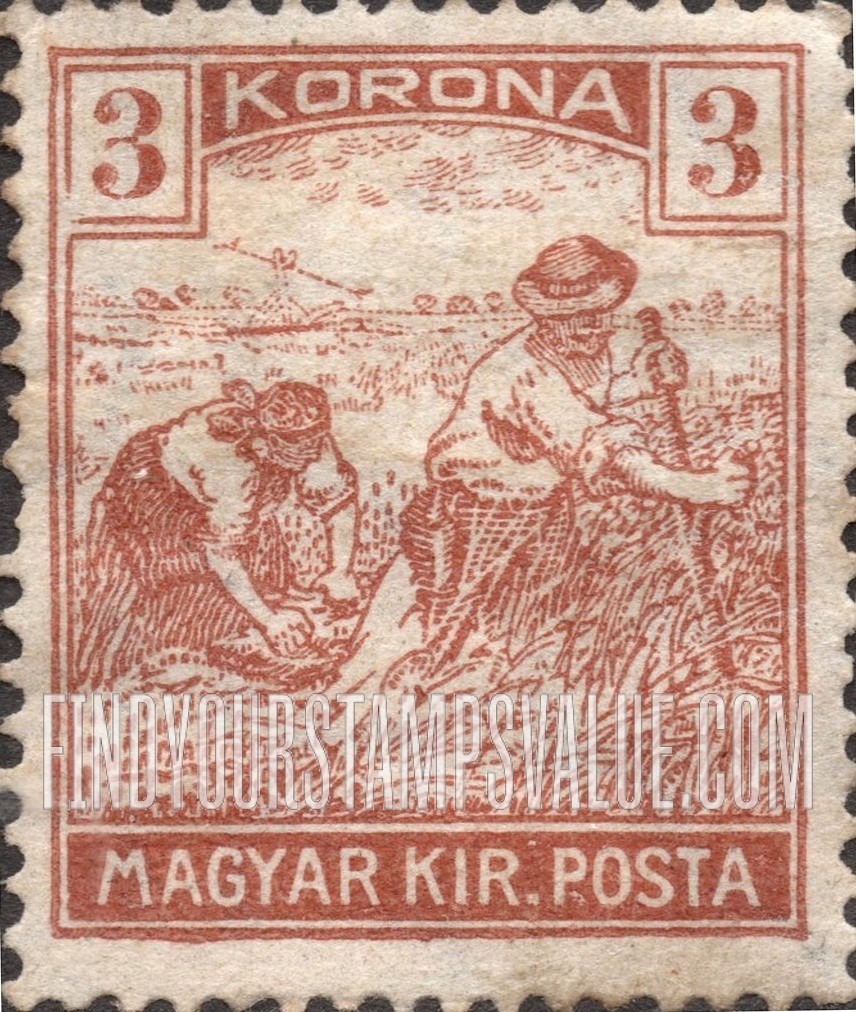 FindYourStampsValue: Harvesting Wheat: Types of 1916-18 Issue