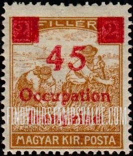 FindYourStampsValue: OCCUPATION STAMPS - Harvesting Wheat: With Additional Surcharge