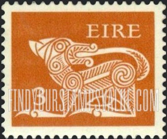 FindYourStampsValue: Dog from Ancient Brooch, County Kilkenny: Types of 1968-69