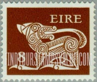 FindYourStampsValue: Dog from Ancient Brooch, County Kilkenny: Types of 1968