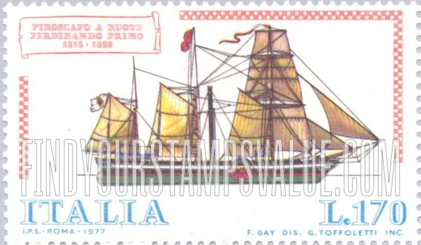 Italian Ships: Paddle steamer Ferdinando Primo