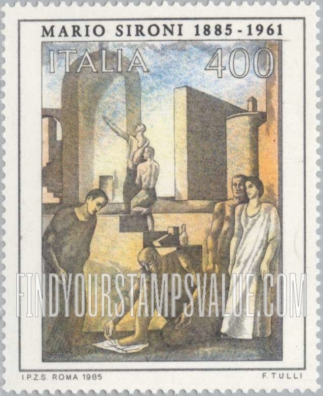 FindYourStampsValue: Art Type of 1981: Pride of the Work by Mario Sironi, 1885-1961