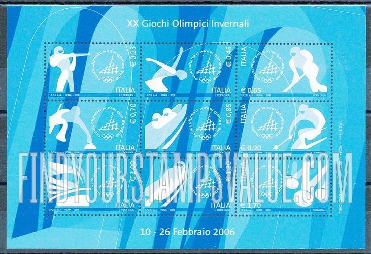 FindYourStampsValue: 2006 Winter Olympics, Turin