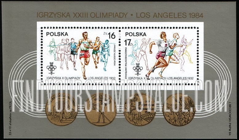 FindYourStampsValue: 1984 Olympics: Running