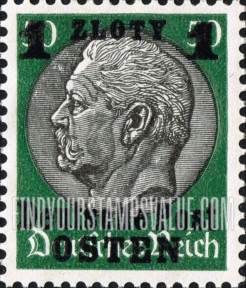 OCCUPATION - Hindenburg: German Stamps of 1934 Surcharged in Black