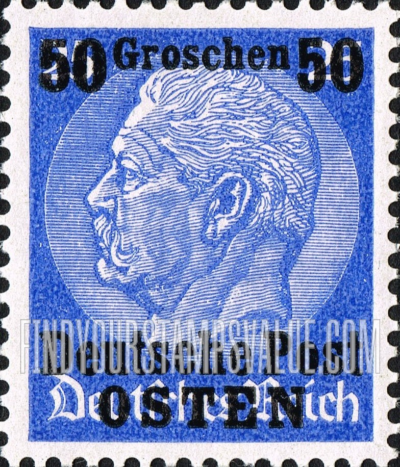 FindYourStampsValue: OCCUPATION - Hindenburg: German Stamps of 1934 Surcharged in Black