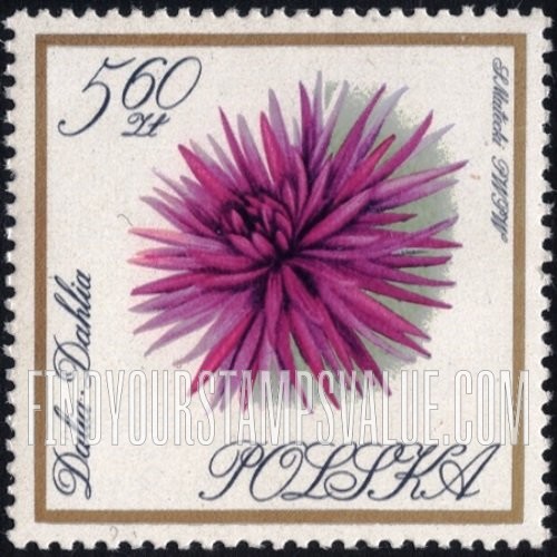 FindYourStampsValue: Flowers: Dahlia