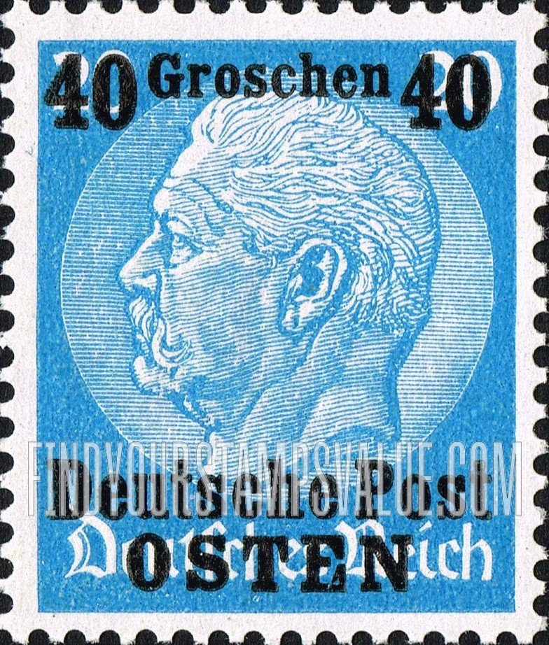 FindYourStampsValue: OCCUPATION - Hindenburg: German Stamps of 1934 Surcharged in Black
