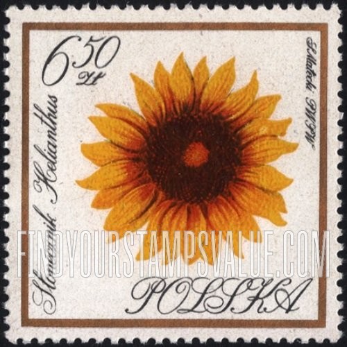 FindYourStampsValue: Flowers: Sunflower