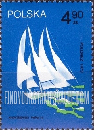 Polish Sailing Ships: “Polonez,” sailed around the world, 1973