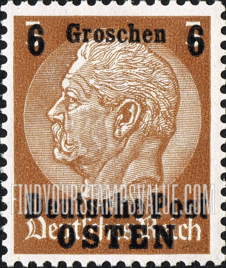 FindYourStampsValue: OCCUPATION - Hindenburg: German Stamps of 1934 Surcharged in Black