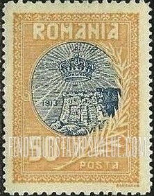 Romanian Crown and Old Fort on Danube