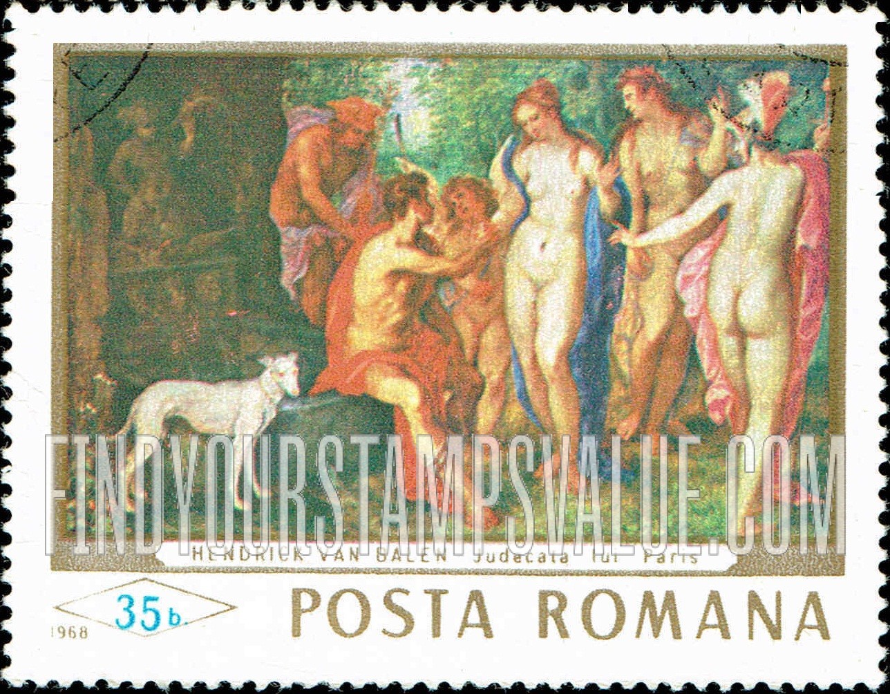 FindYourStampsValue: Paintings: The Judgment of Paris, by Hendrick van Balen, horizontal