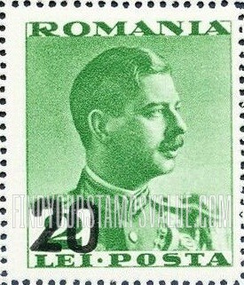 FindYourStampsValue: King Carol II: Surcharged in Black with New Values