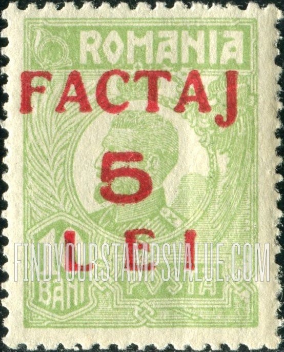 PARCEL POST STAMPS - King Carol I: Surcharged in Carmine