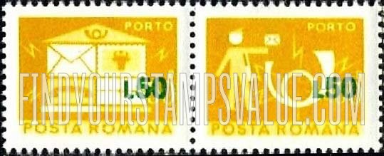 FindYourStampsValue: POSTAGE DUE STAMPS - Symbols of Communications: Surcharged in Green