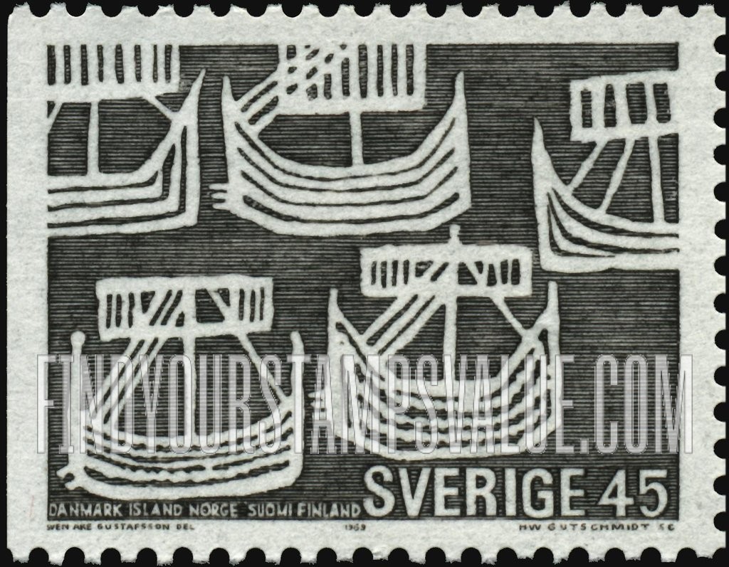 FindYourStampsValue: Nordic Cooperation: Five Ancient Ships