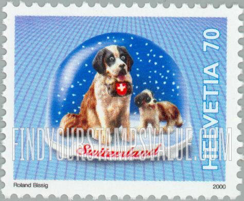 Federal Administration, Swiss Souvenirs, Souvenirs in snow domes: Saint Bernard dog