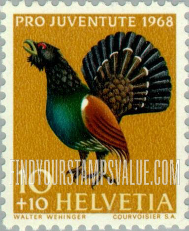 FindYourStampsValue: Semi-Postal: Capercaillie