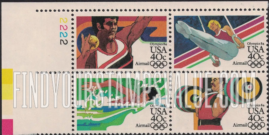FindYourStampsValue: Air Post: SUMMER OLYMPICS, LOS ANGELES 1984