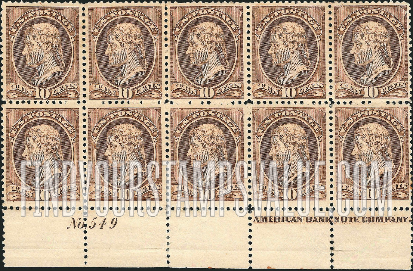 FindYourStampsValue: THOMAS JEFFERSON - Re-engraved