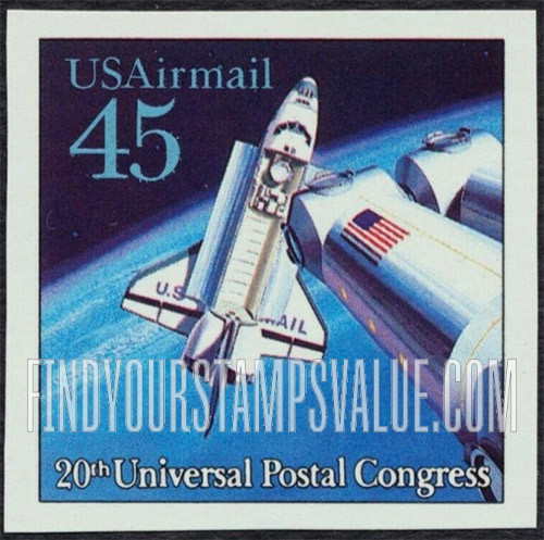 FindYourStampsValue: Air Post: 20th UPU CONGRESS - Futuristic Space Shuttle