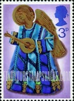 Great Britain (United Kingdom): Christmas - Angel with Lute