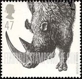 Great Britain (United Kingdom): Ice Age Animals - Woolly Rhinoceros