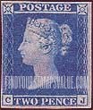 FindYourStampsValue: Great Britain (United Kingdom): Queen Victoria - Two Pence Violet Blue