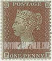 FindYourStampsValue: Great Britain (United Kingdom): Queen Victoria - Penny Red, Re-engraved