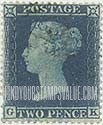 FindYourStampsValue: Great Britain (United Kingdom): Queen Victoria - Two Pence Blue