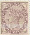 FindYourStampsValue: Great Britain (United Kingdom): Queen Victoria - One Penny Lilac