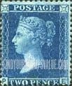FindYourStampsValue: Great Britain (United Kingdom): Queen Victoria - Two Pence Blue