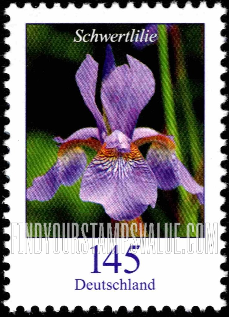 FindYourStampsValue: Flowers: Schwertlilie (iris)