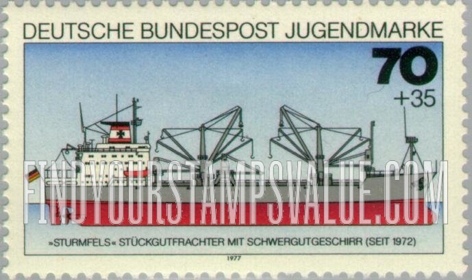 SEMI-POSTAL - Historic Ships: Freighter Sturmfels, 1972