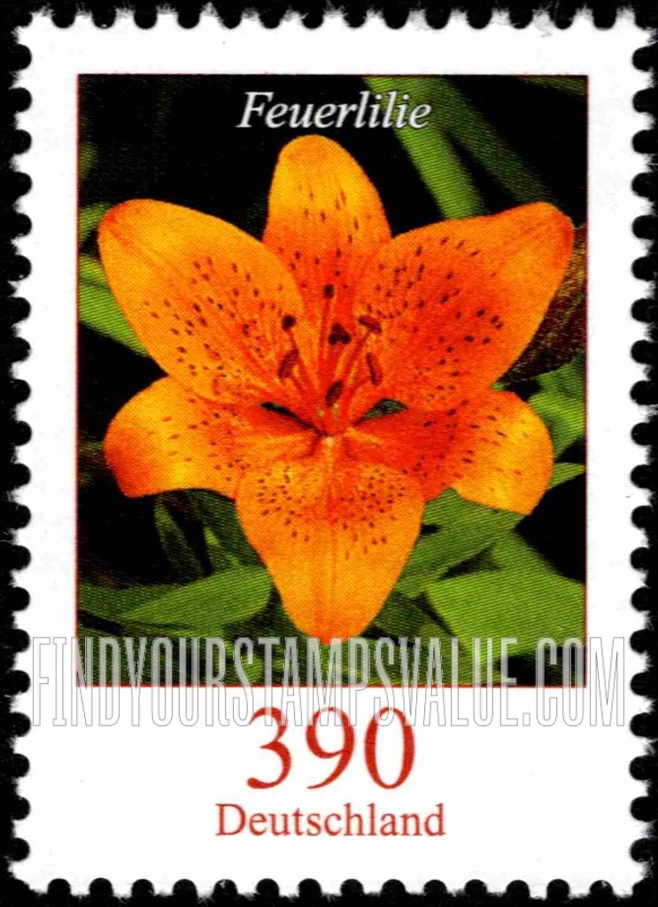 FindYourStampsValue: Flowers: Feuerlilie (tiger lily)
