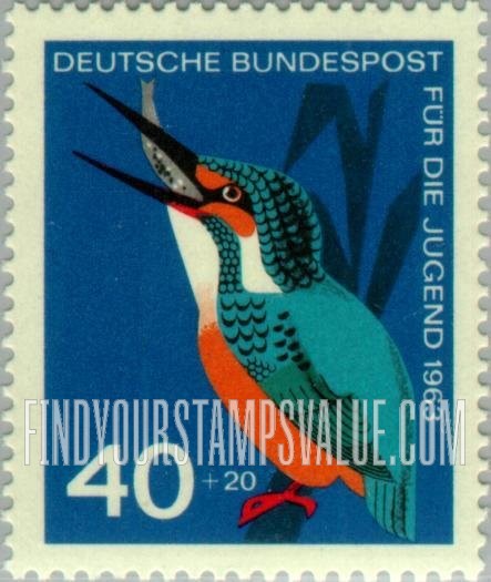 FindYourStampsValue: SEMI-POSTAL - Birds: European kingfisher