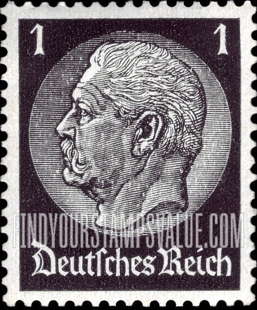 FindYourStampsValue: Birthday of President von Hindenburg - President von Hindenburg