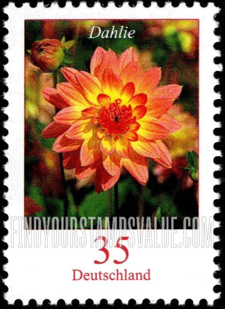 FindYourStampsValue: Flowers: Dahlie (dahlia)