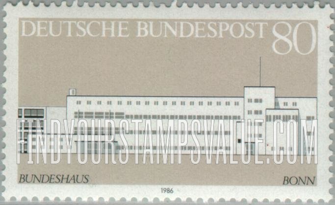 FindYourStampsValue: Historic buildings: Parliament, Bonn