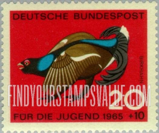 FindYourStampsValue: SEMI-POSTAL - Birds: Black grouse