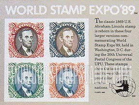 WORLD STAMP EXPO '89 Souvenir Sheet