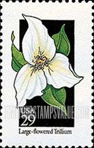 FindYourStampsValue: WILDFLOWERS - Large-flowered Trillium