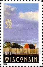 FindYourStampsValue: WISCONSIN STATEHOOD, Self-adhesive stamp