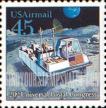 FindYourStampsValue: Air Post: 20th UPU CONGRESS - Futuristic Moon Rover